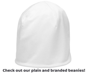 Plain White Beanie - Advertisement